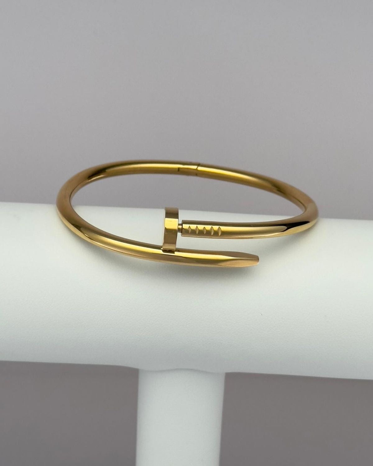 Minimalist Gold Plated Nail Bracelet