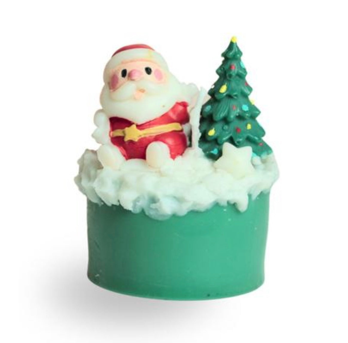 Decorative Cute Santa Claus with Christmas Tree Candle