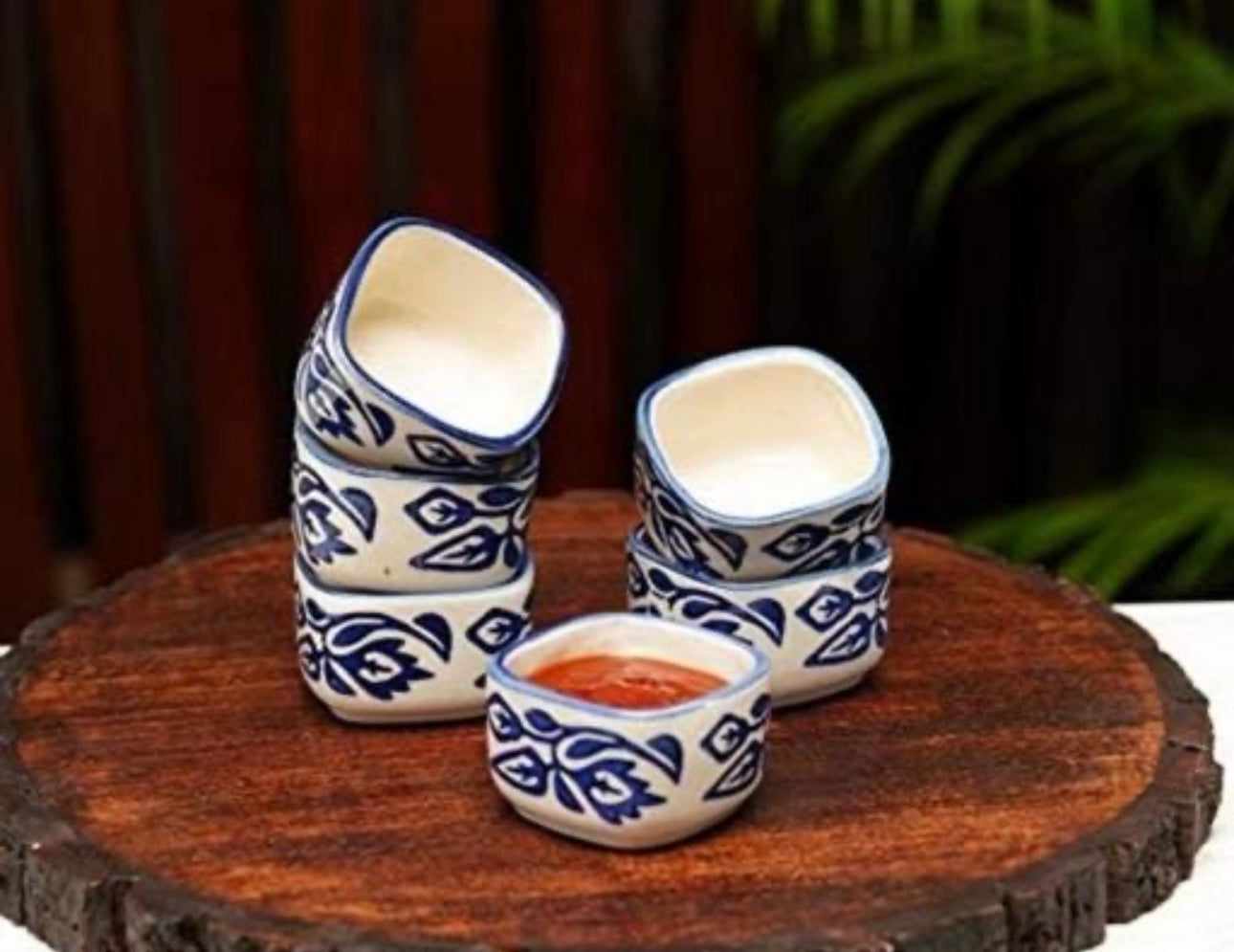 Moroccon Art Design Small Dip/Chutney Bowls - Set of 4