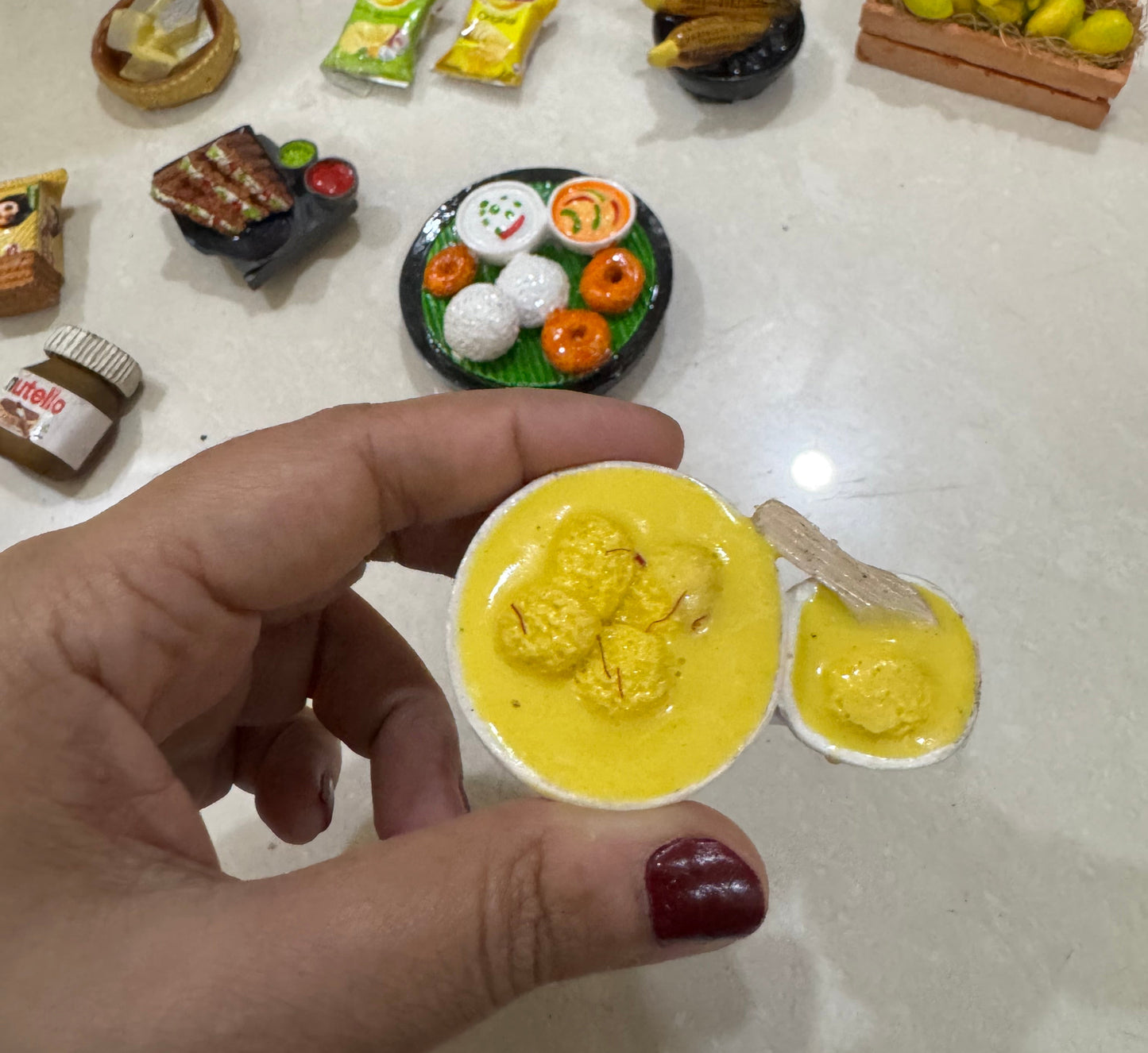 Rasmalai Miniature Fridge Magnet