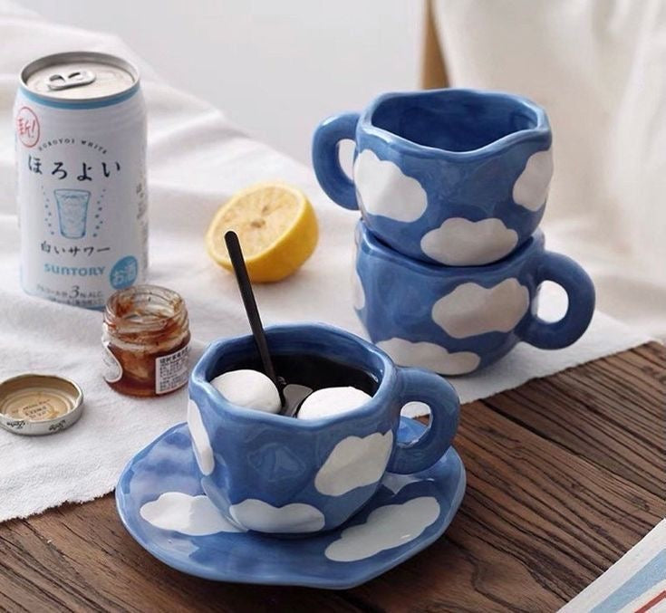 Pinterest Cloud Mug & Saucer Set