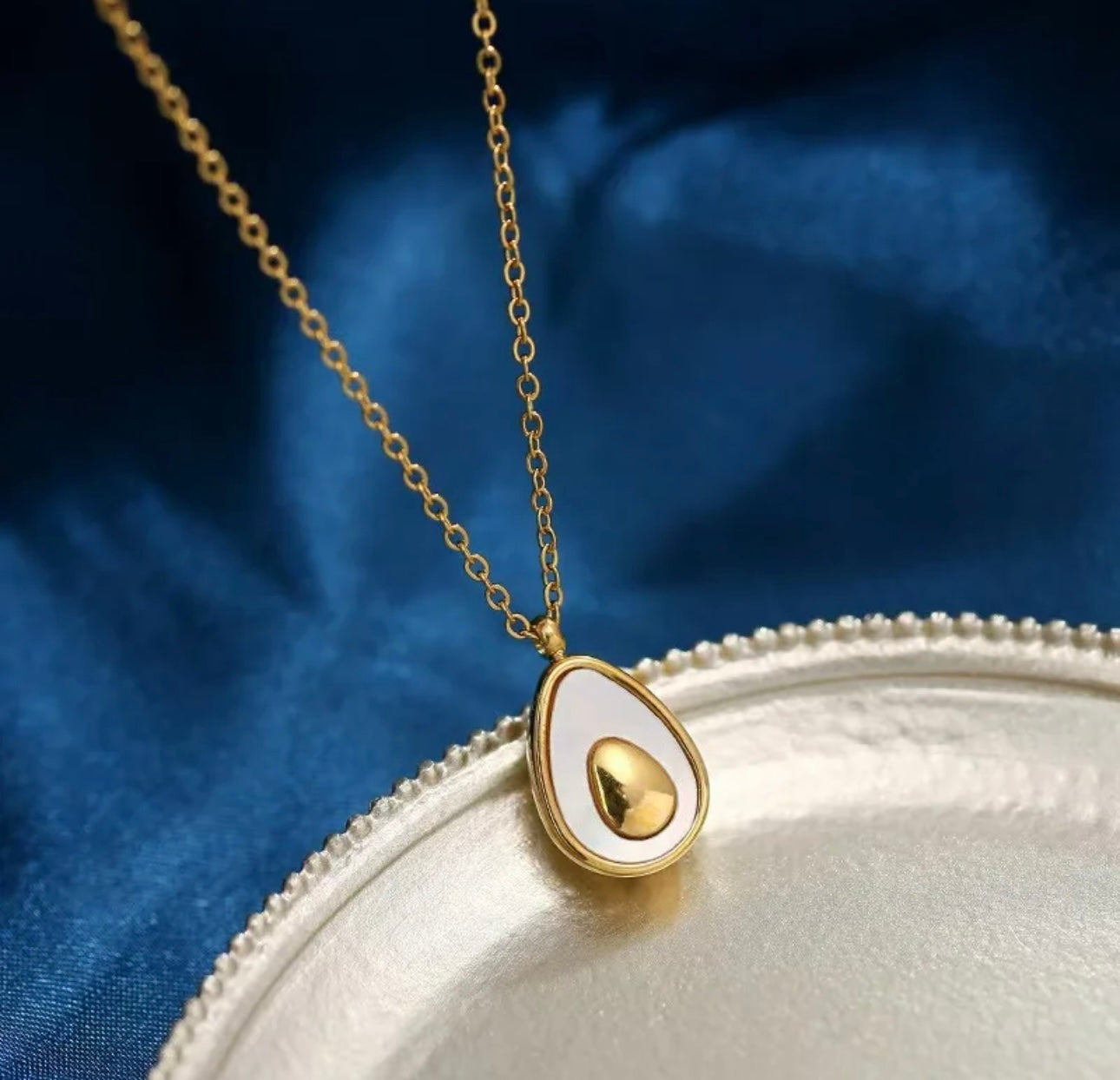 18K Anti-Tarnish Minimalist Avocado Necklace