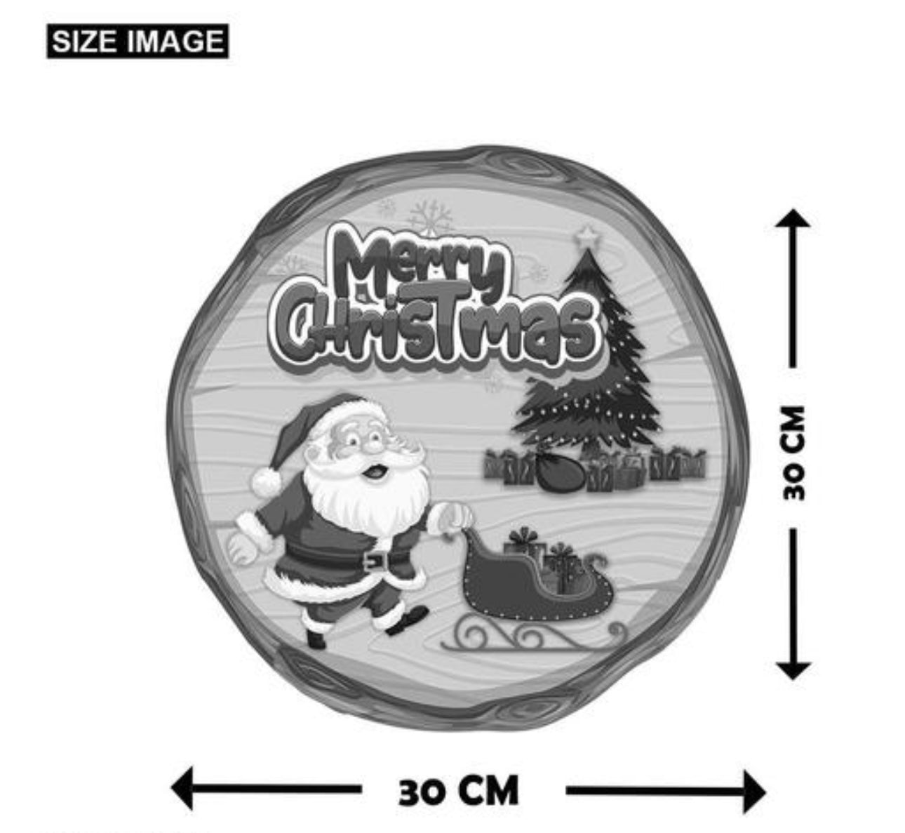 Merry Christmas Wooden Hanging