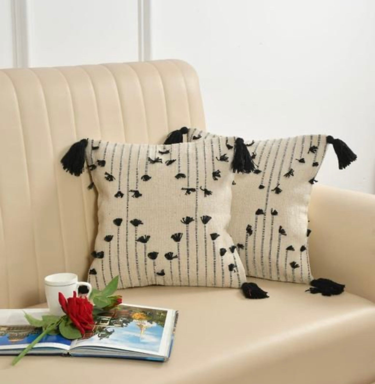 Bohemian Tufted Pillow Covers - Set of 2