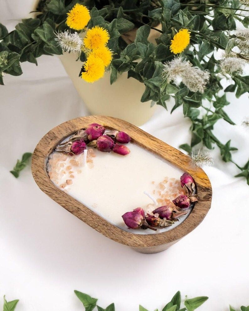 Decorative Vintage Wooden Candles