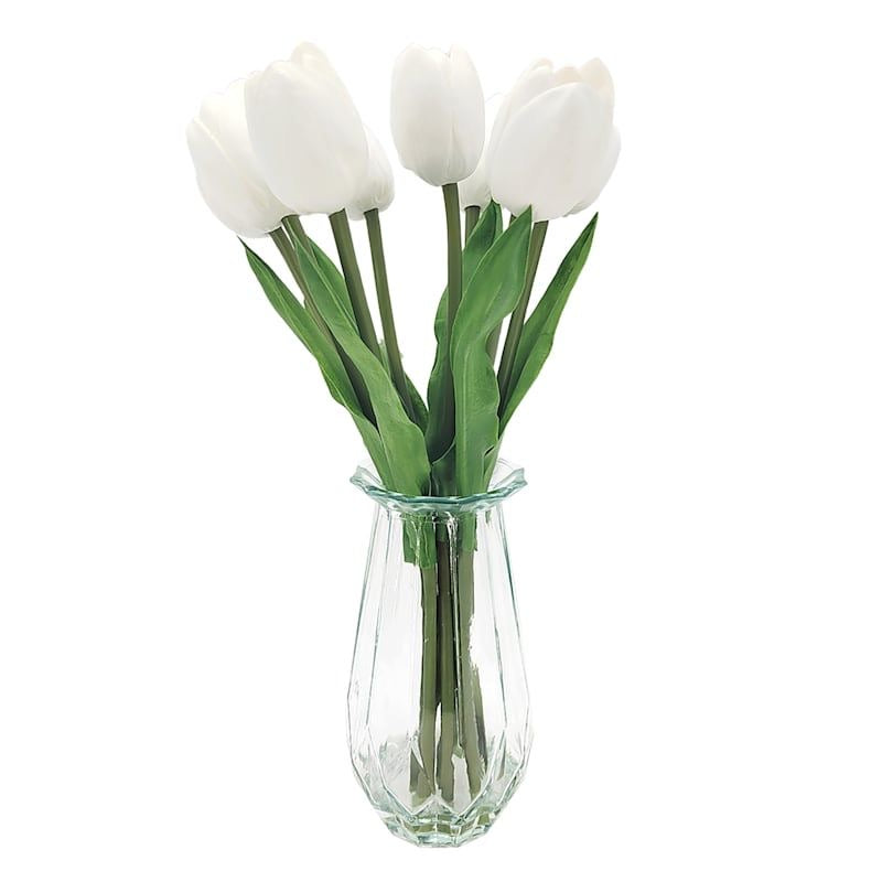 Artificial White Tulips Sticks