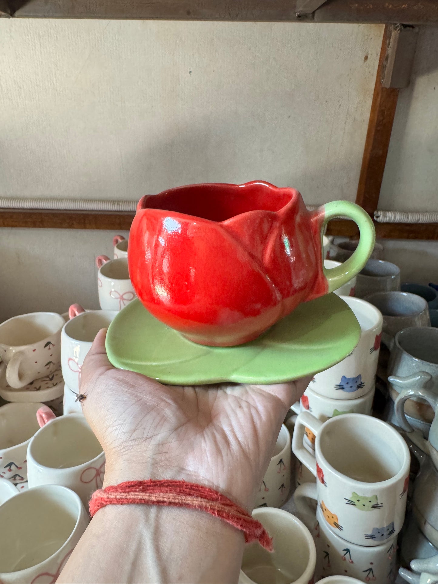 Classy Tulip Mug with Saucer