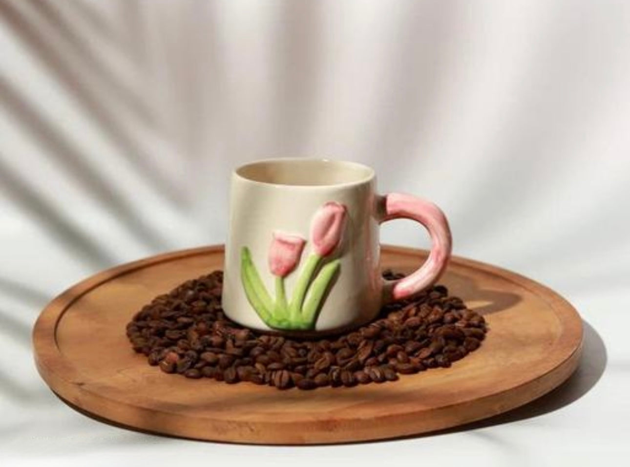 Pretty Pink Tulip Mug - Set of 2