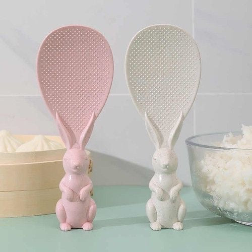 Cute Rabbit Silicon Rice Serving Spoons - Set of 2