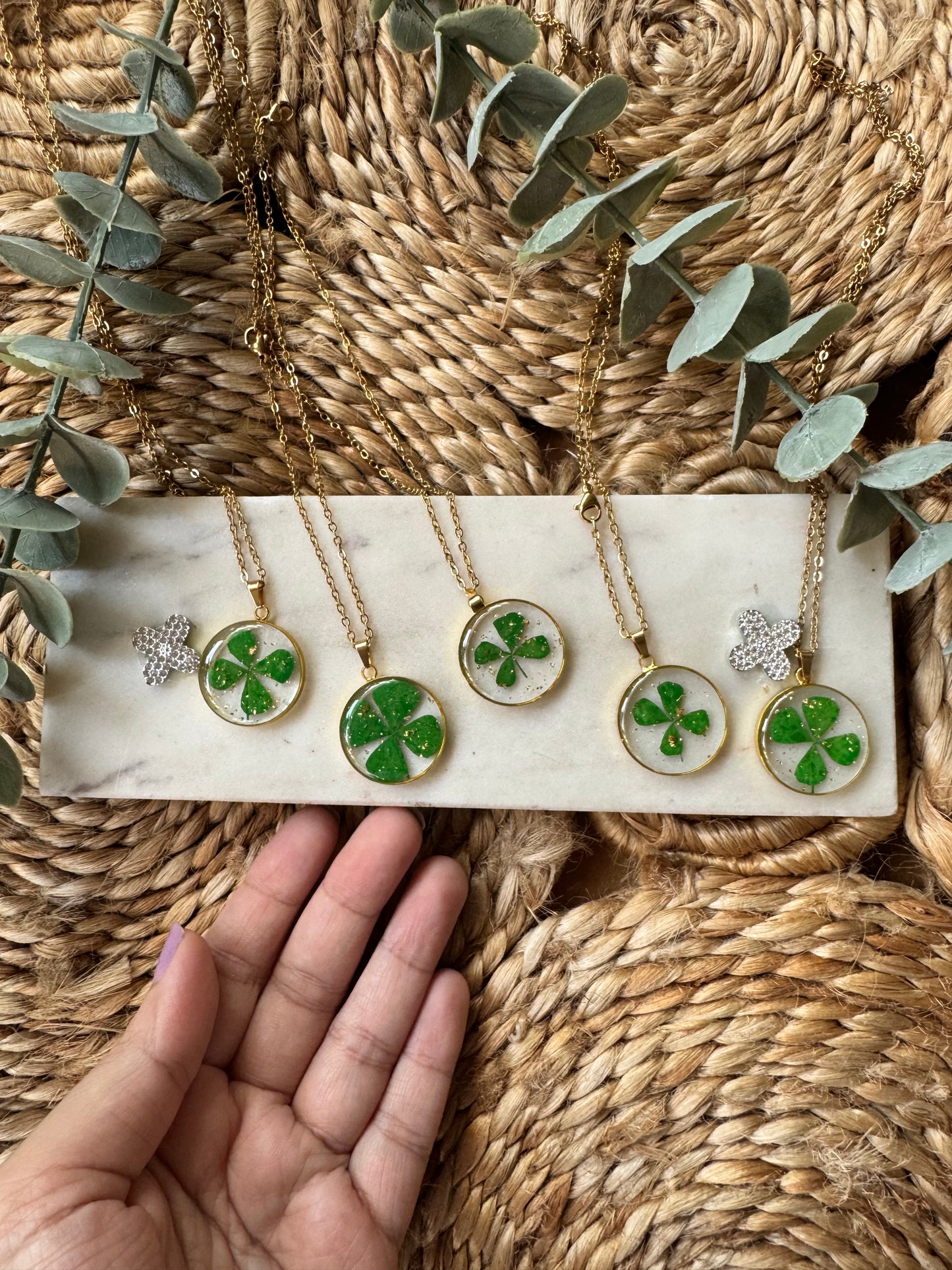 Exquisite Real Pressed Flower Pendants