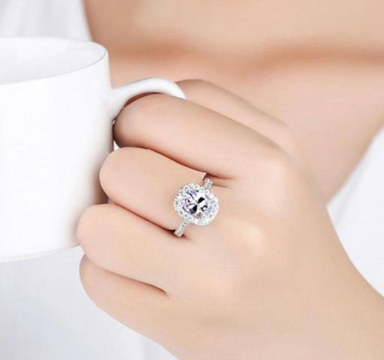 Classic Sterling Silver Solitaire Intimation Ring