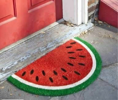 Cute Semi-circle Strawberry Mat