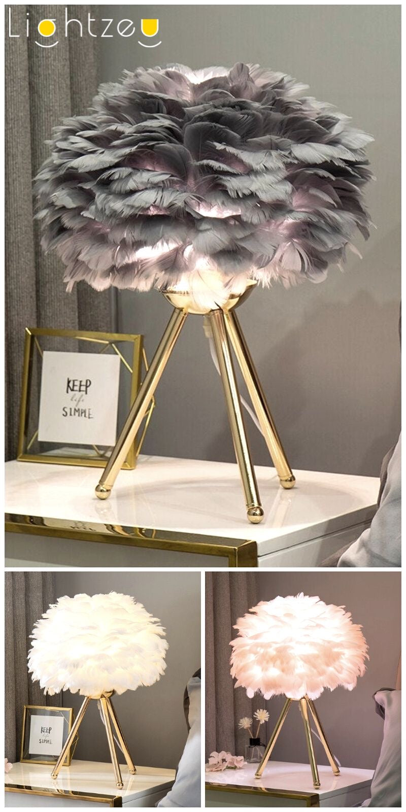 Faux Fur Table Lamp