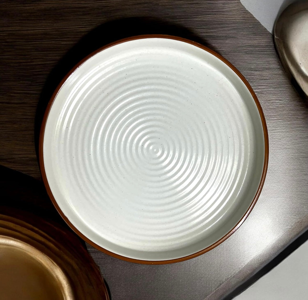 Handcrafted Stoneware Ceramic Large Dinner Plates - Set of 2