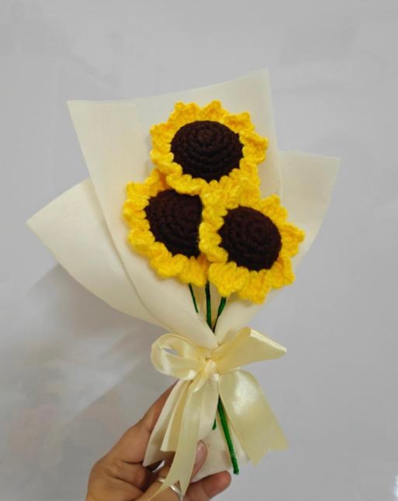 Mini Crochet Sunflowers Bouquet