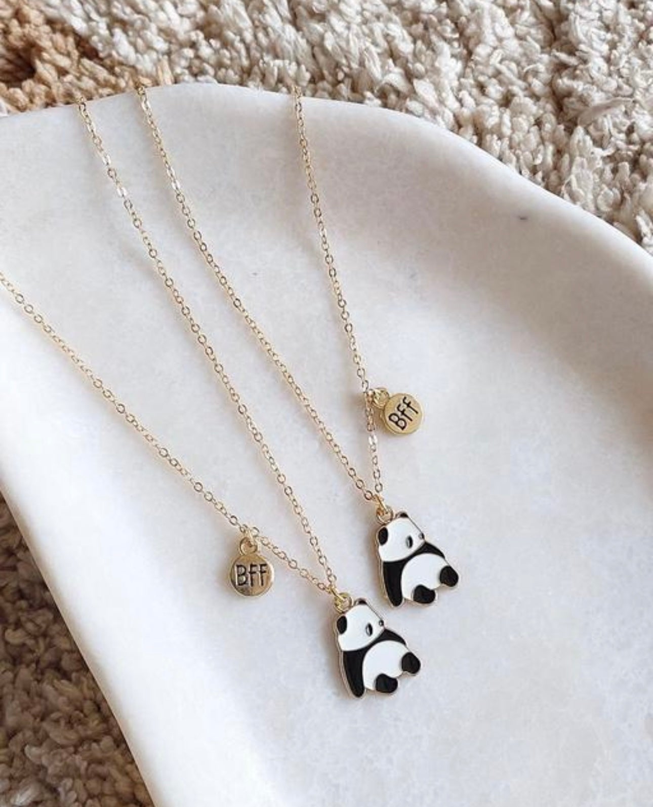 Cute Panda Combo Anti-Tarnish Necklace - Main Image