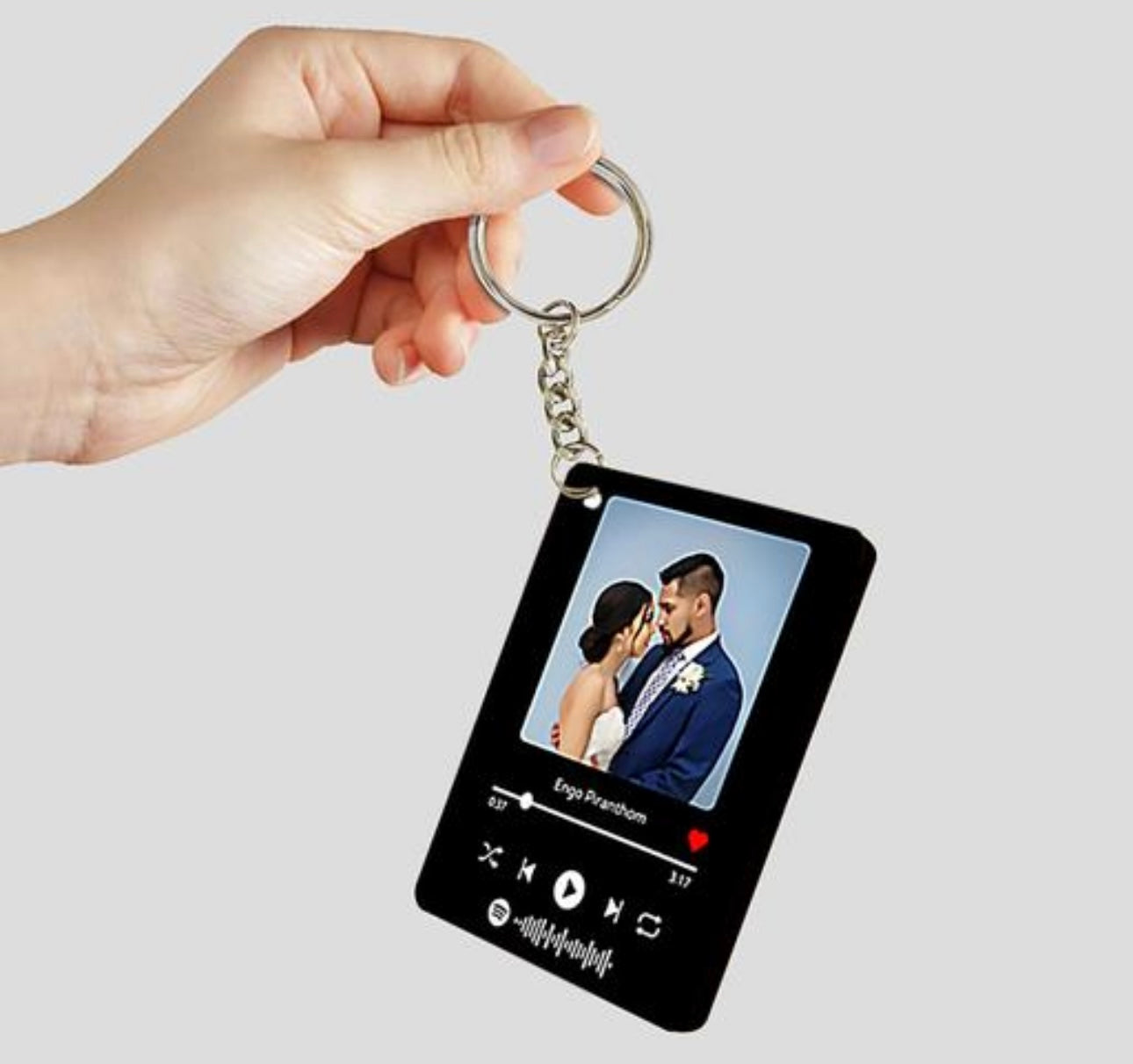 Customised Spotify Design Photo Keychain