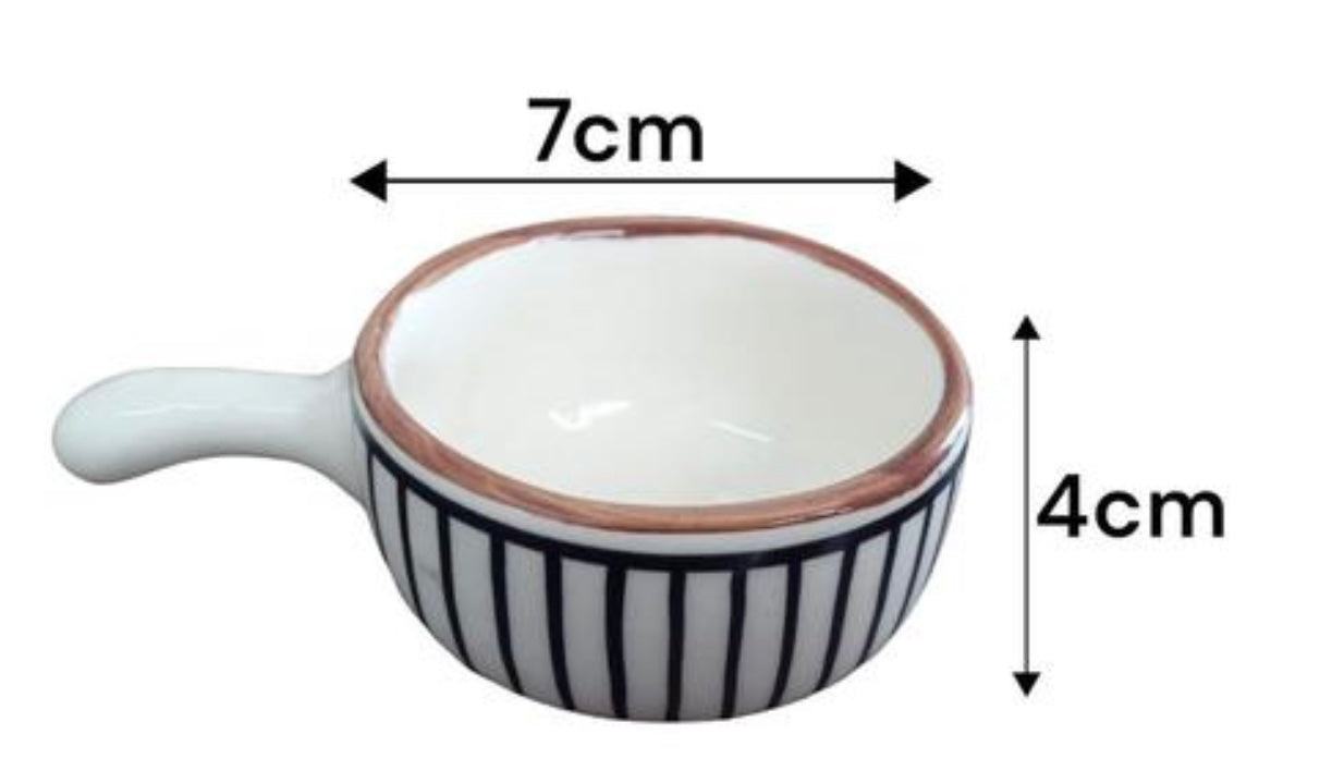 Patterned Small Dip/Chutney Bowls - Set of 4