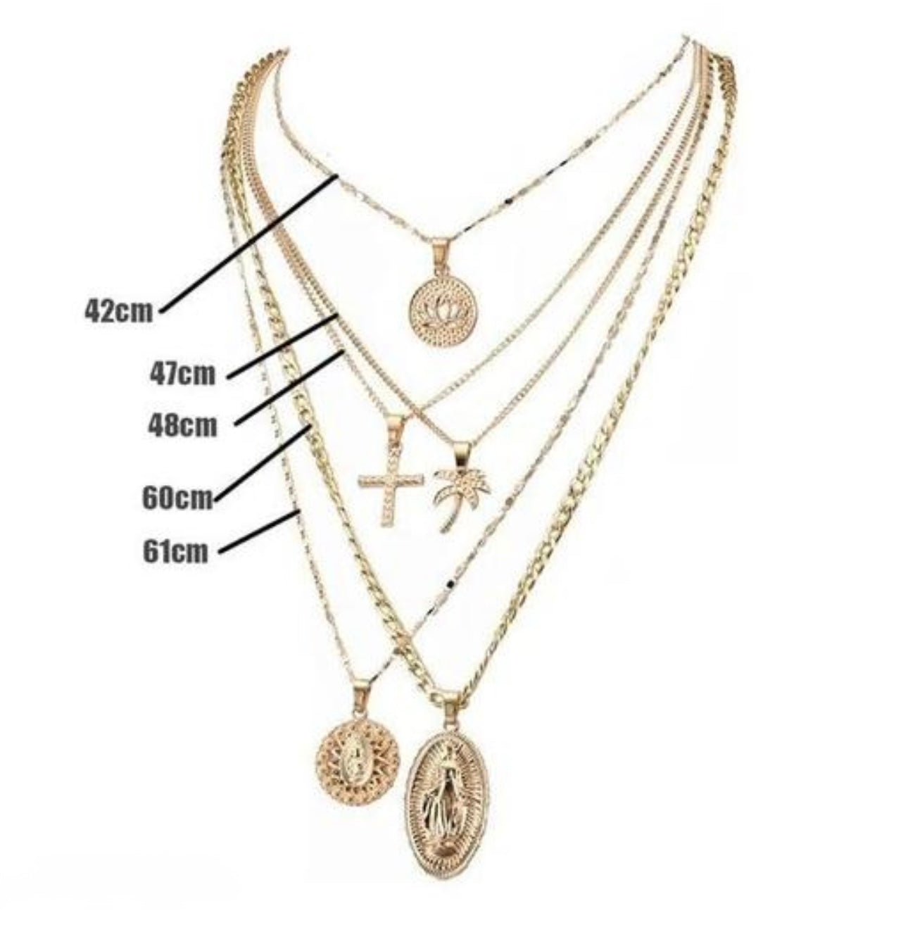 Gold-plated Multi Layered Choker Clavicle Necklace