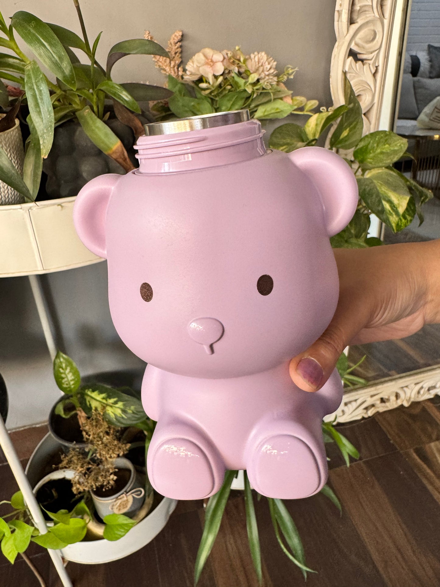 Cute Teddy Bear Stainless Steel Sipper Water Bottle