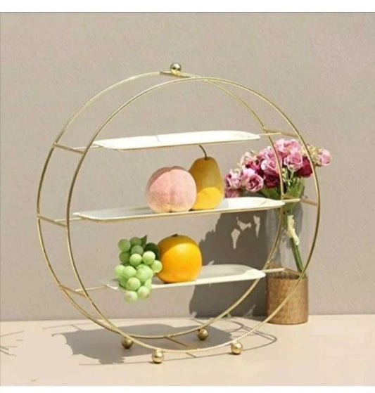 Gold Metal 3-Tier Dessert Stand
