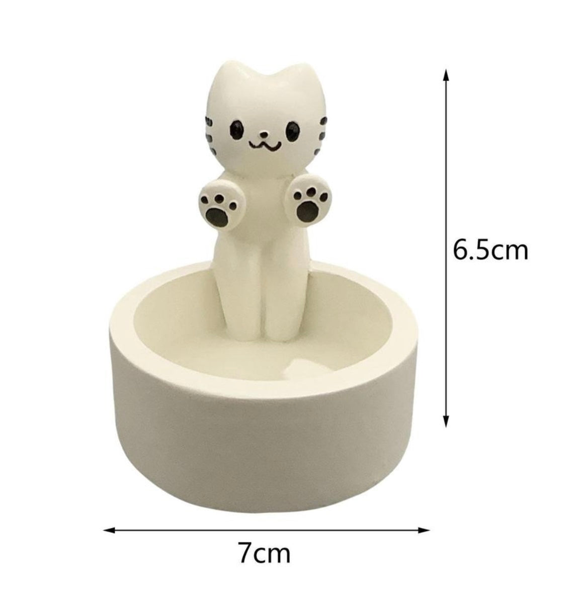 Cute Kitten Cat Candle Holder Warming Paws