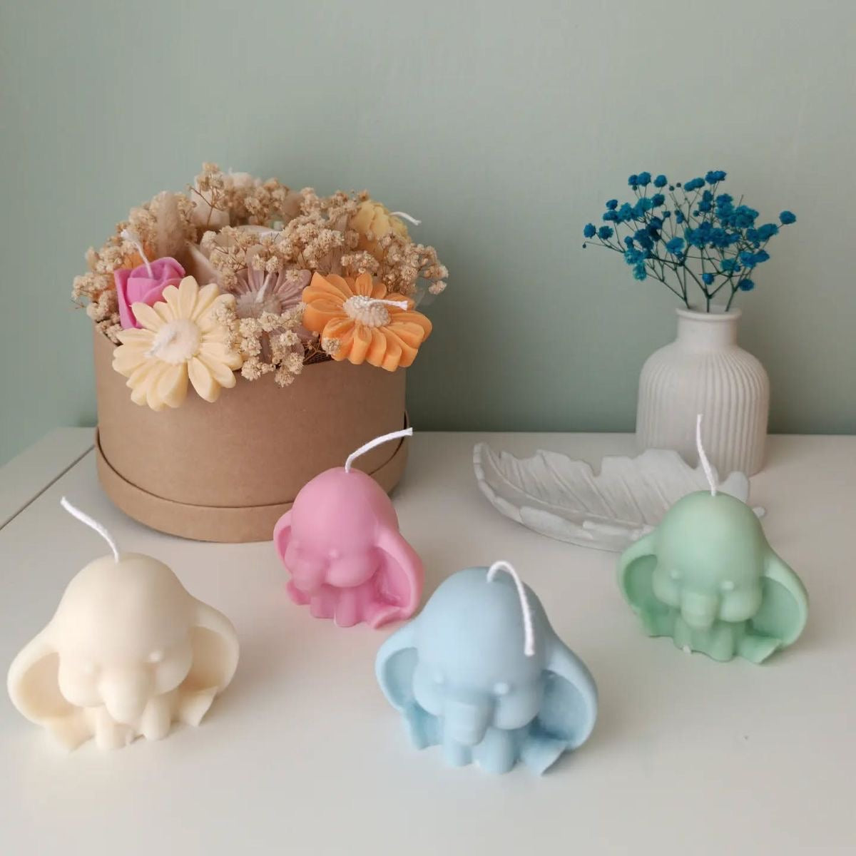 Cute Baby Elephant Candle