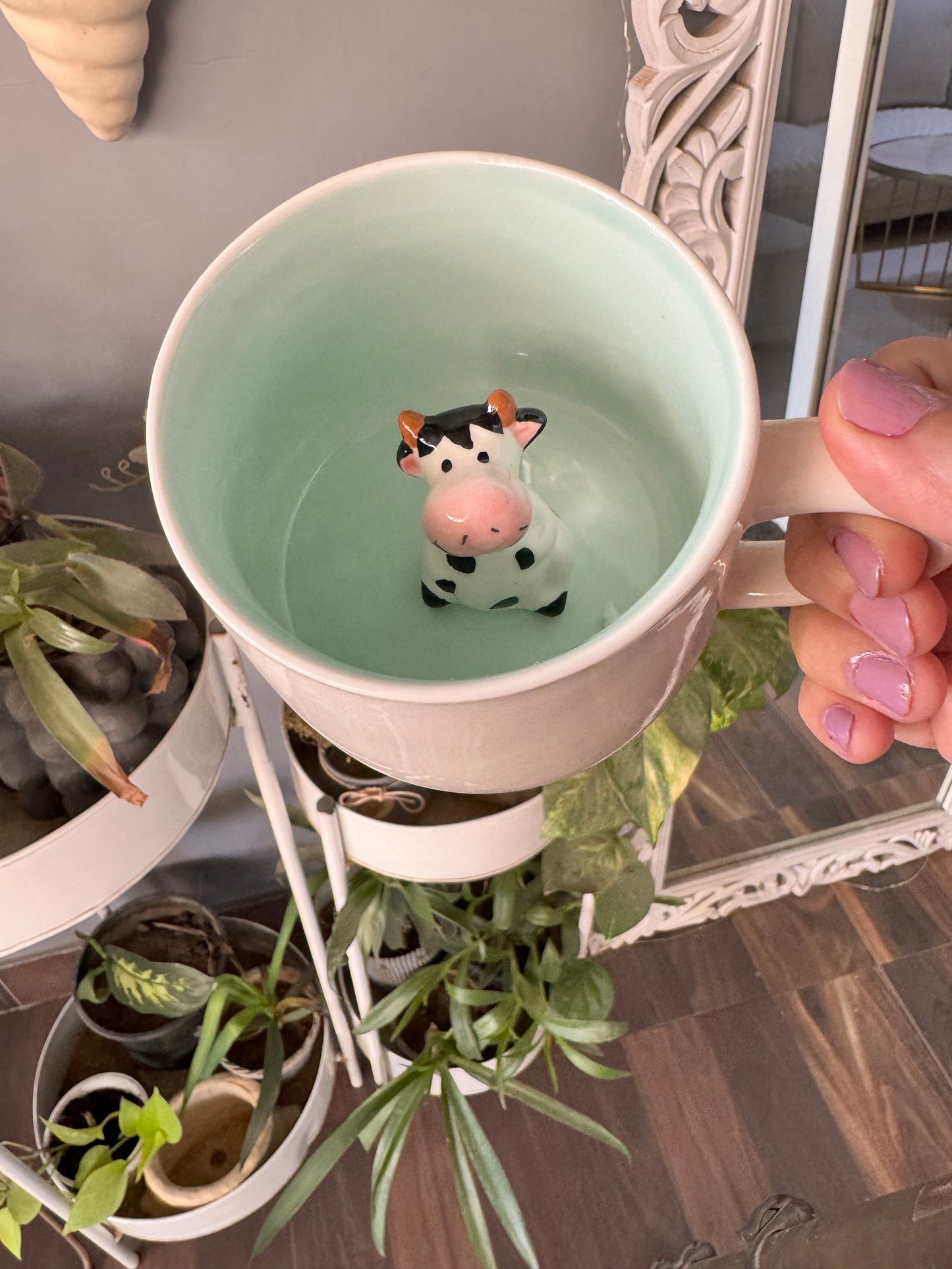 Pinteresty Cute Cow Inside Mug