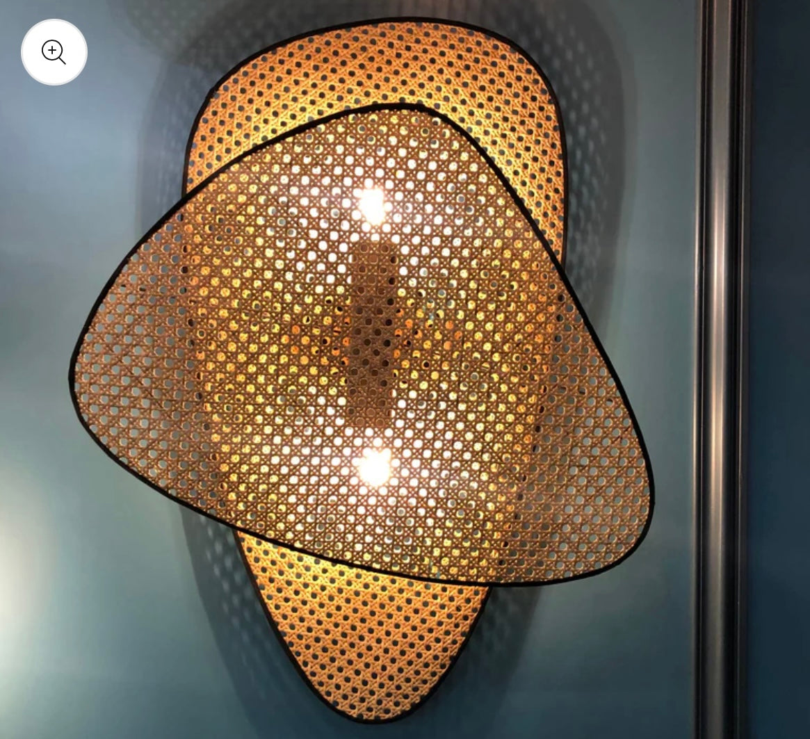 Wicker Wall Scone Lamp