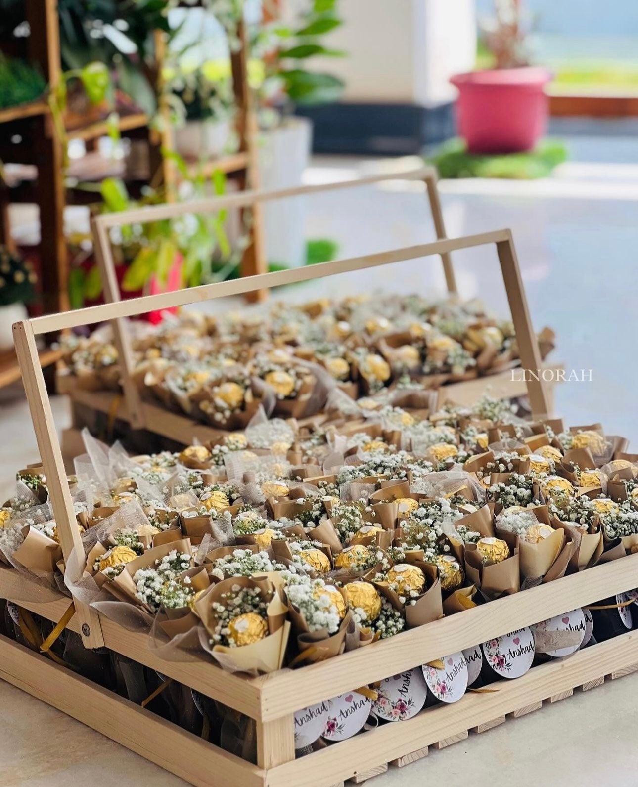 Customised Mini Ferrero Bouquets for Return Gifts