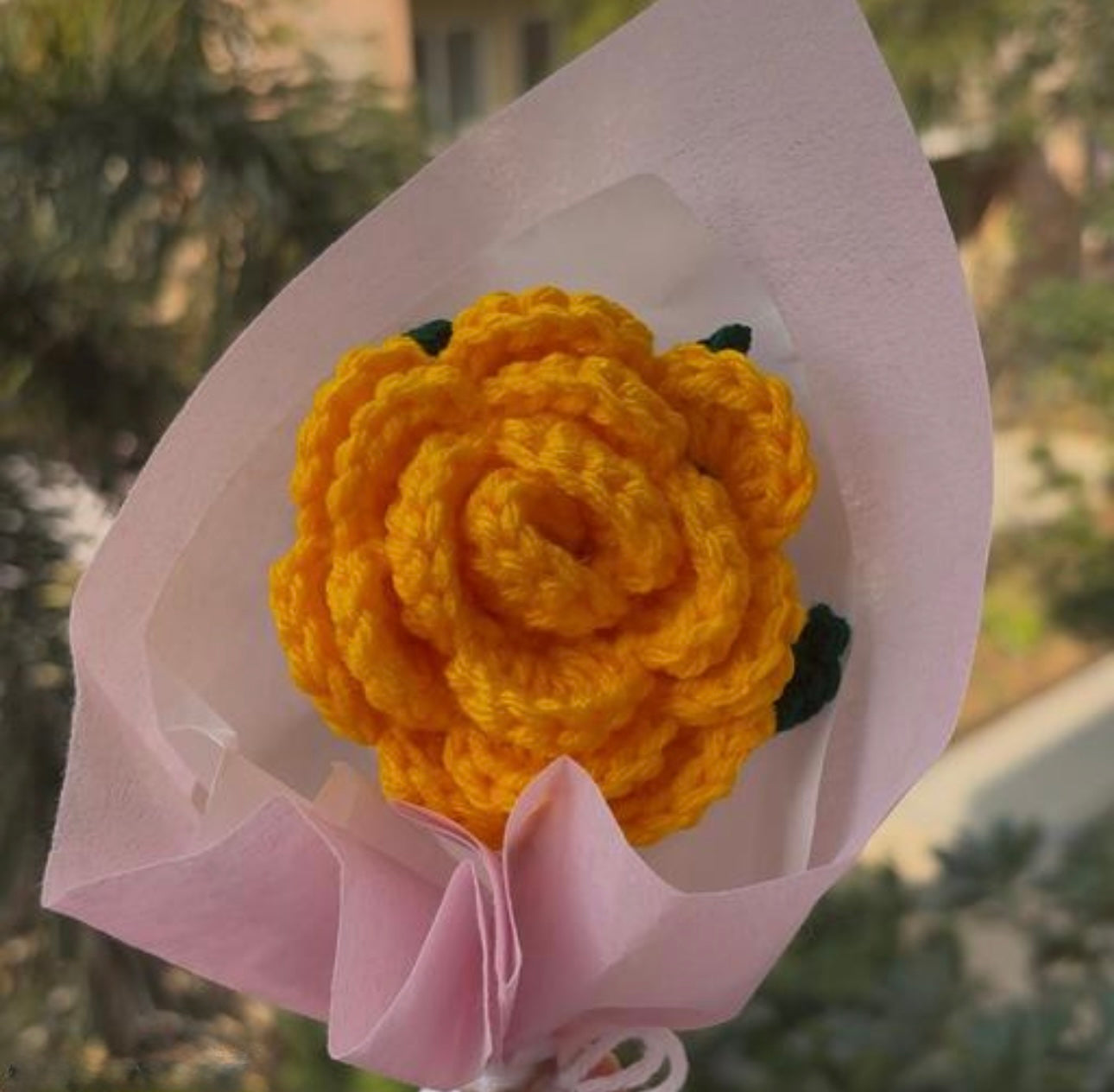 Handmade Crochet Rose Bouquet
