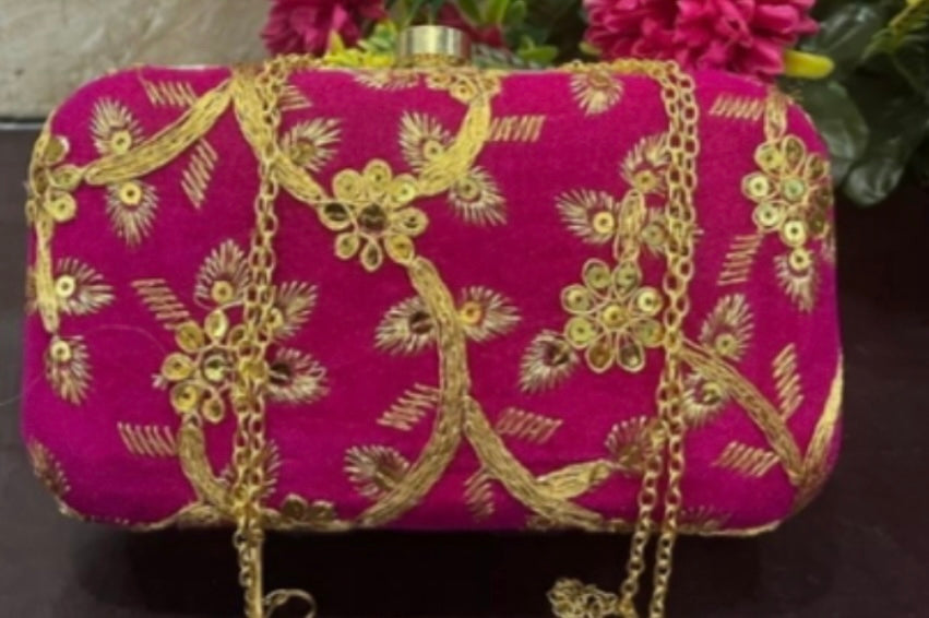 Elegant Embroidered Unique Party Clutch Bags for Weddings
