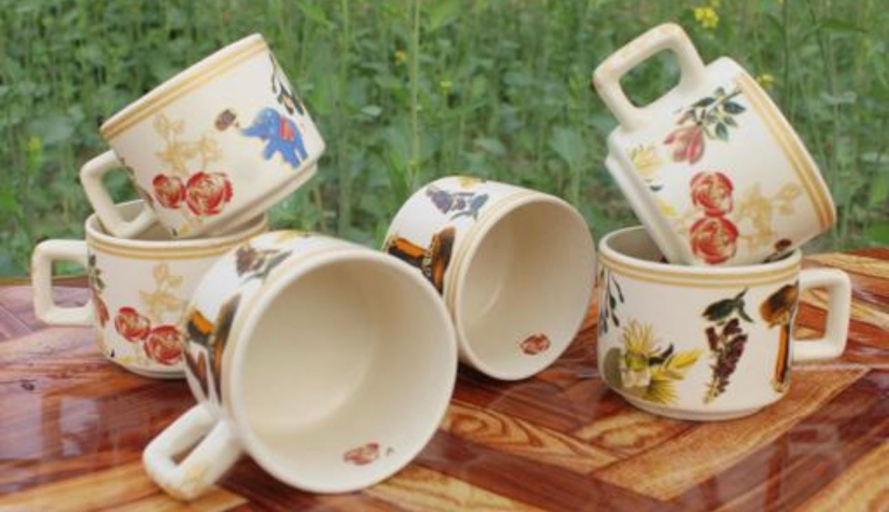 Beautiful Abstract Art Ceramic Cups - Set of 6