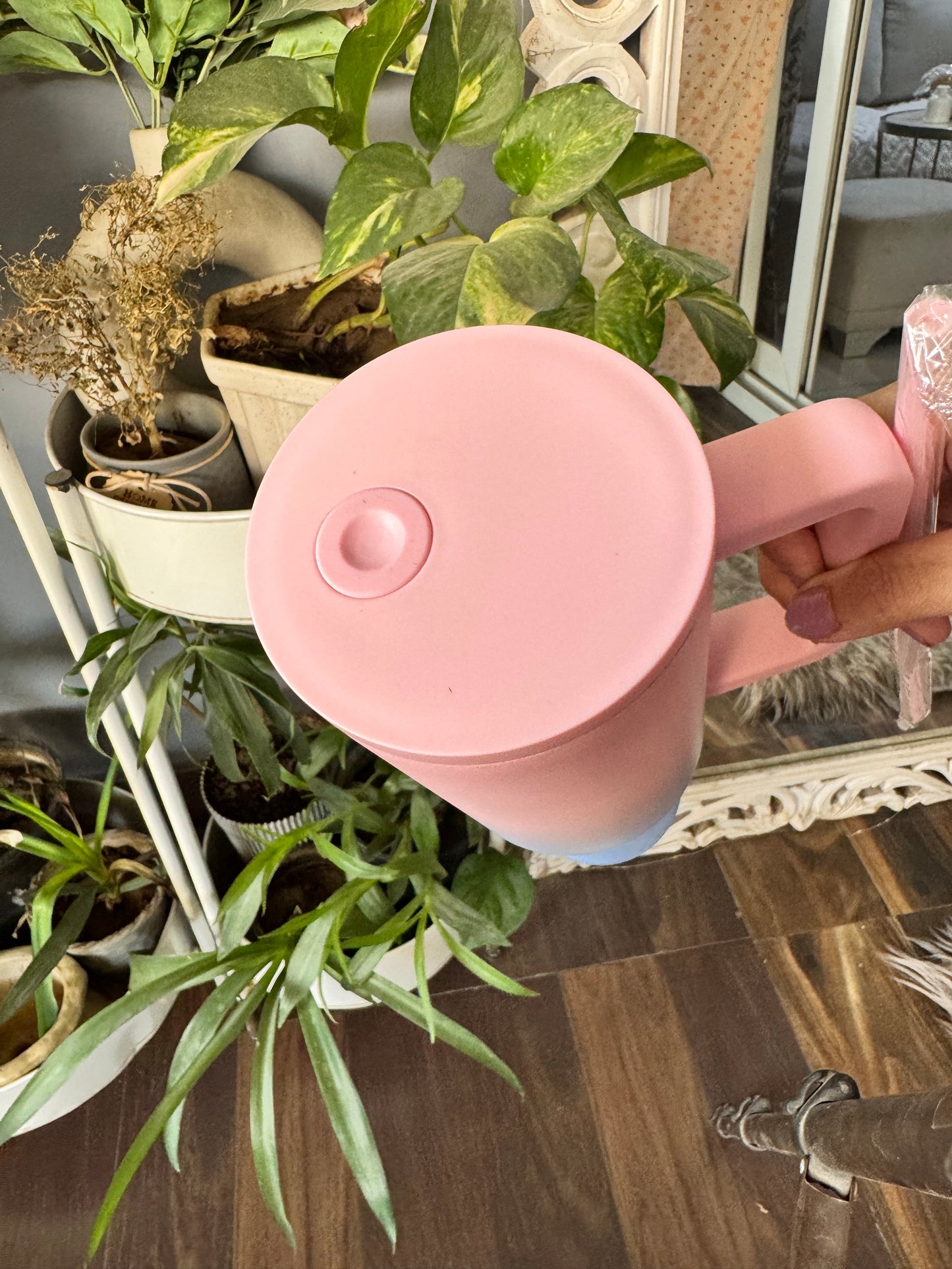 Stanley Mug Imitation Tumbler with Straw & Lid (Pink & Blue)