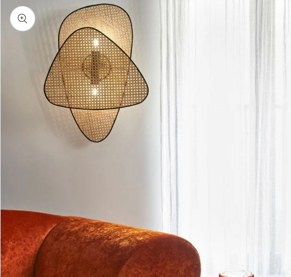 Wicker Wall Scone Lamp