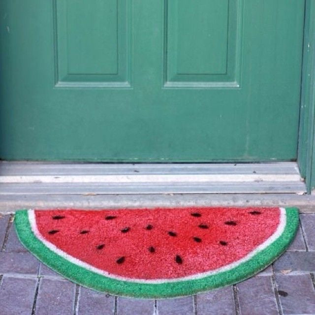 Cute Semi-circle Strawberry Mat