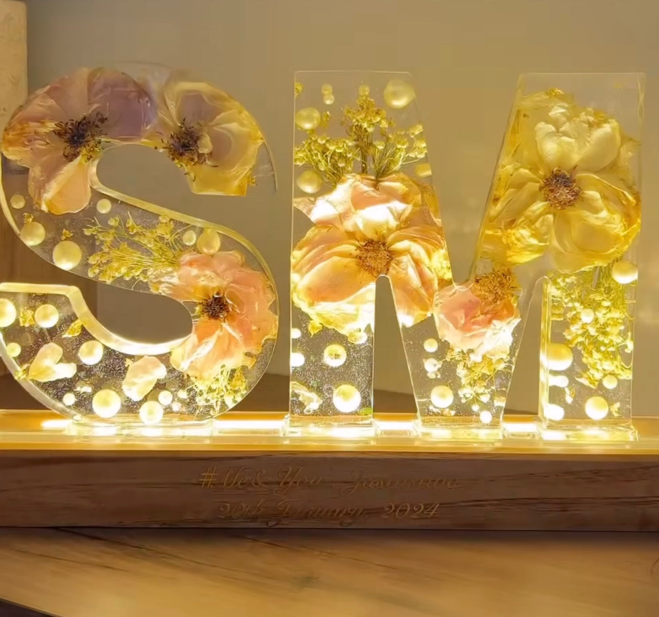 Varmala/Garland Preservation in Alphabets Lamp