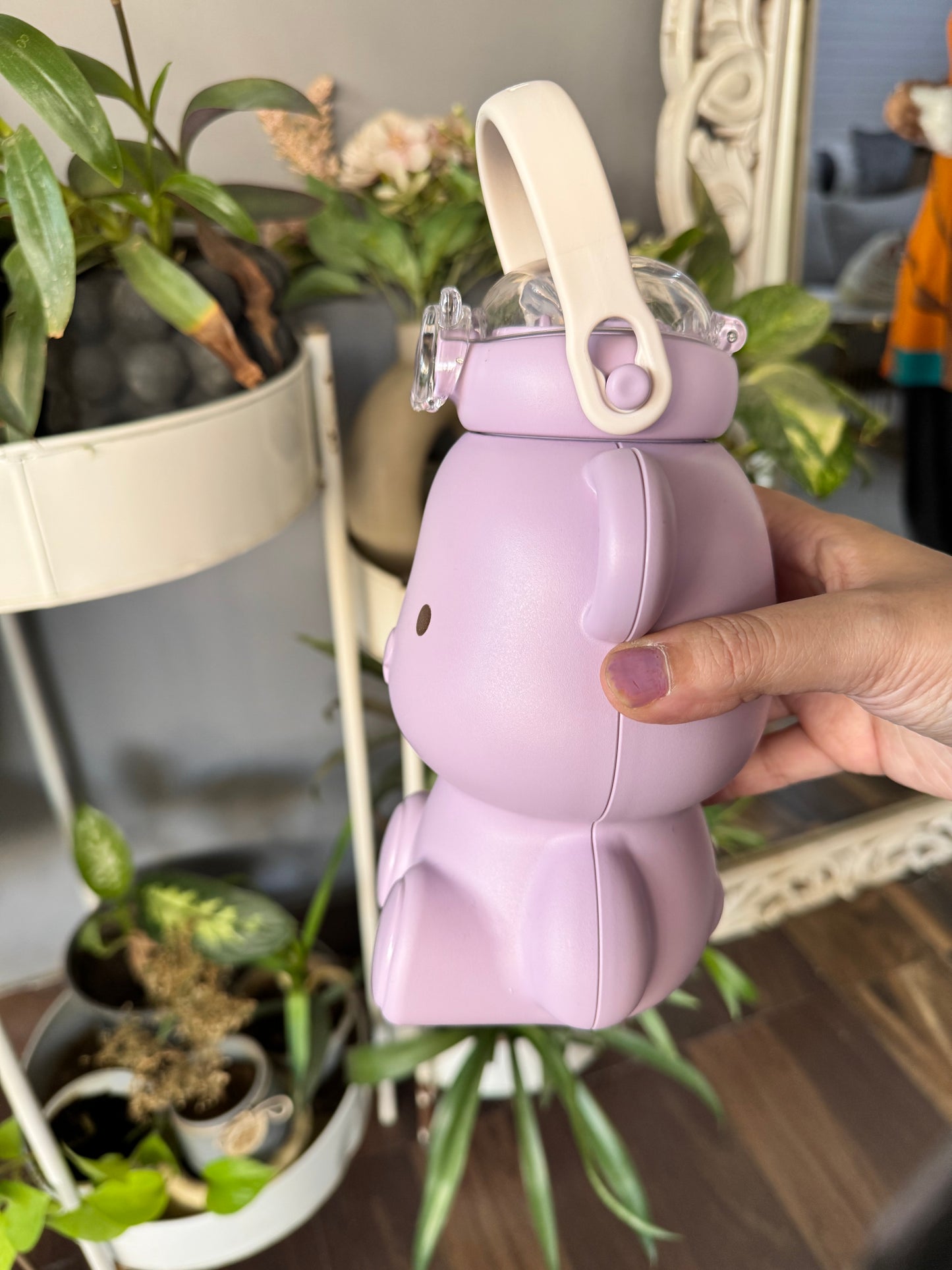 Cute Teddy Bear Stainless Steel Sipper Water Bottle