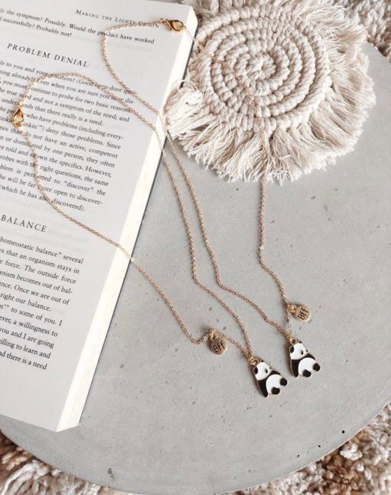 Cute Panda Combo Anti-Tarnish Necklace