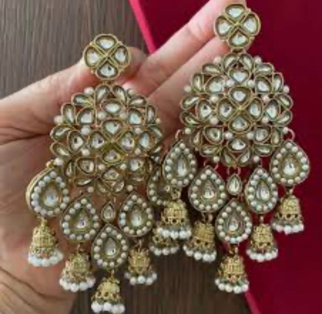 Elegant Kundan Drop Earrings
