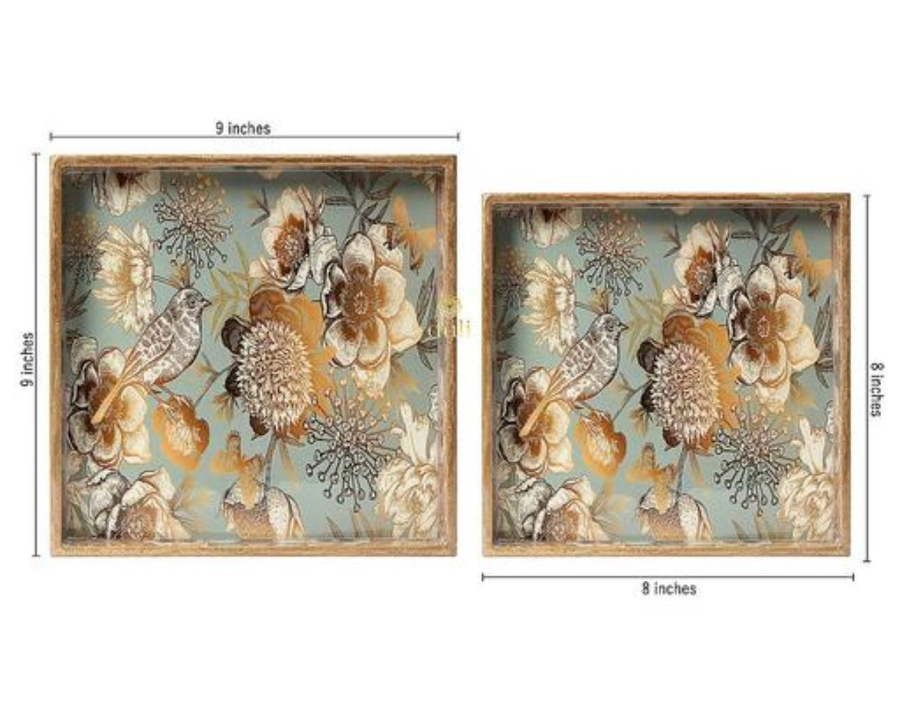 Square Nesting Trays - Set of 2