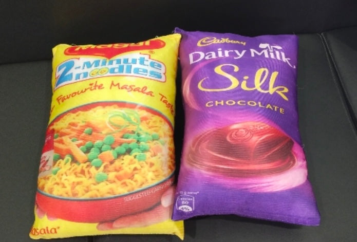Dairy Milk Silk & Maggi Pillows Combo - Set of 2