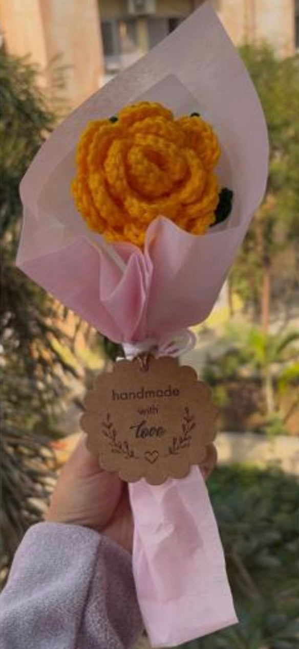 Handmade Crochet Rose Bouquet