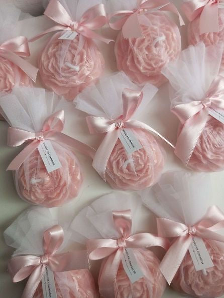 Rose Peony Candles for Return Favors