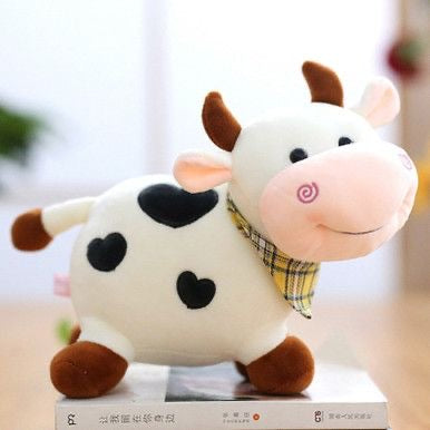 Cute Plush Smiling Cow Stuffed Soft Toy