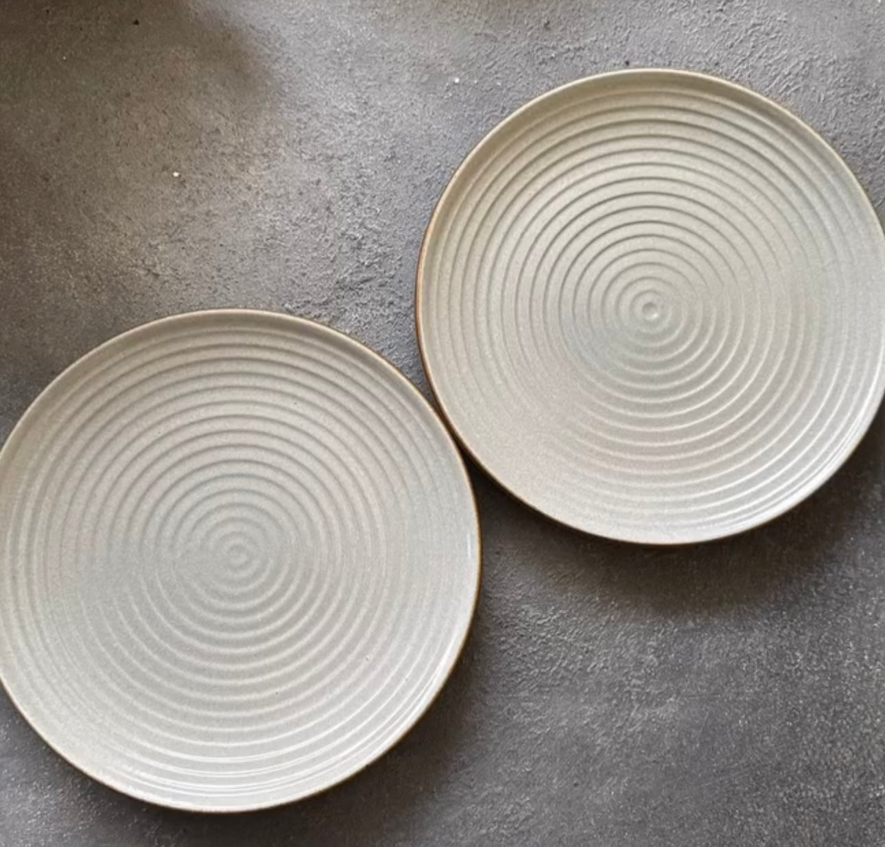 Handcrafted Stoneware Ceramic Large Dinner Plates - Set of 2