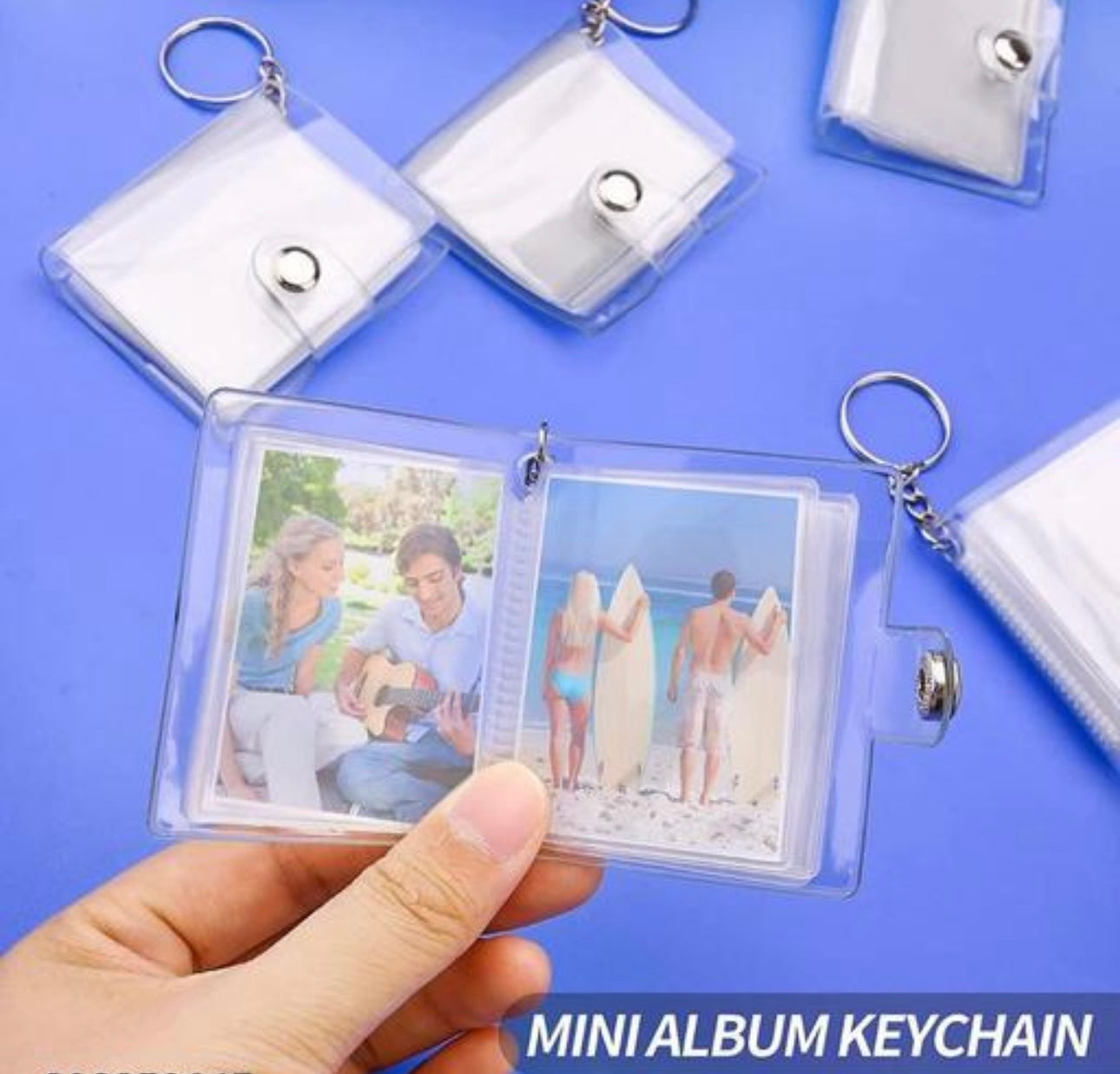 Personalised Mini Scrapbook Photo Album Keychain (with 16 Photos)
