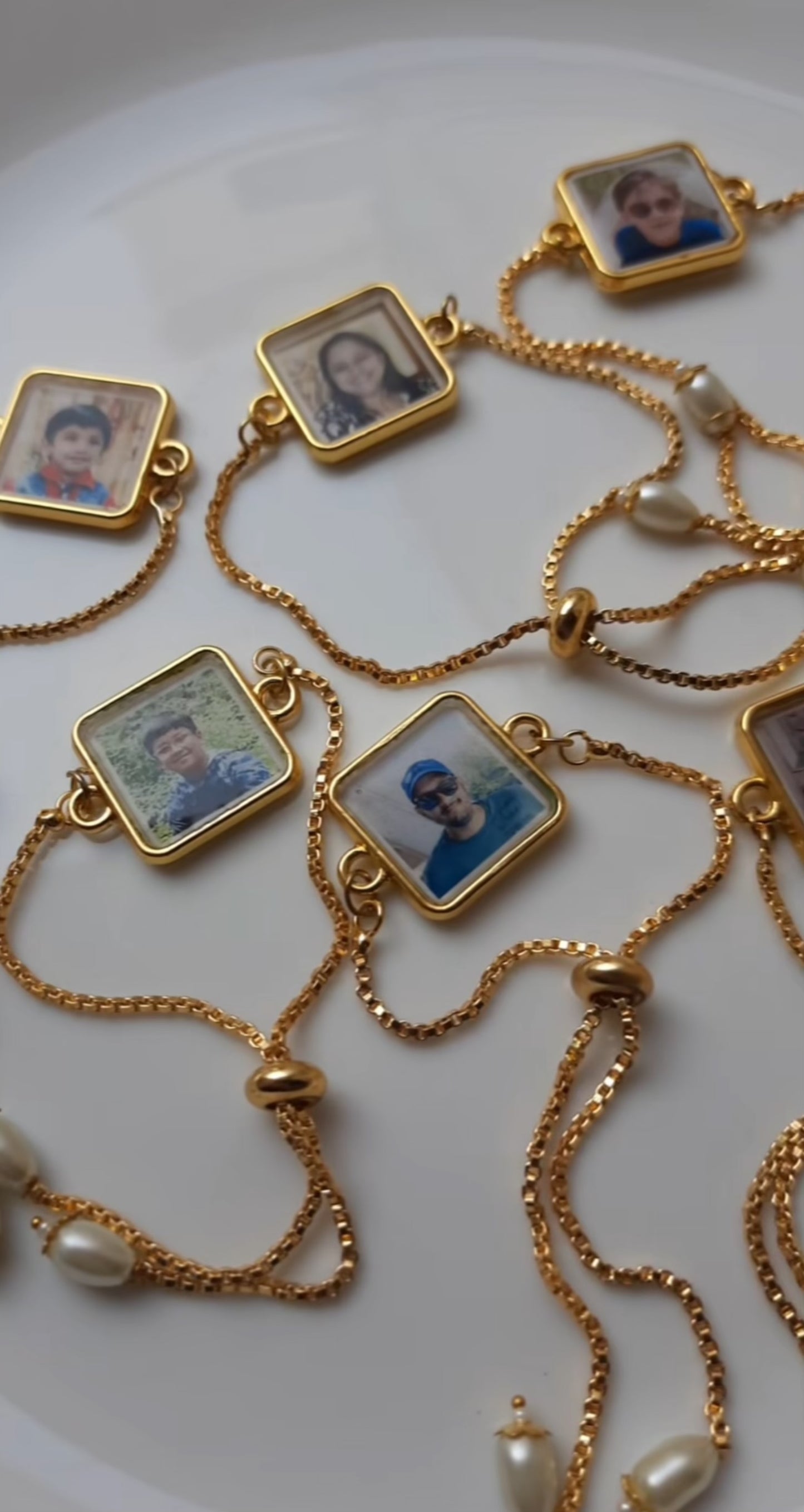 Customised Photo Chain Bracelet/Rakhi