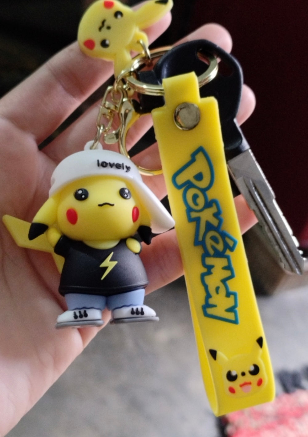 Cute Pikachu Pokemon Keychain