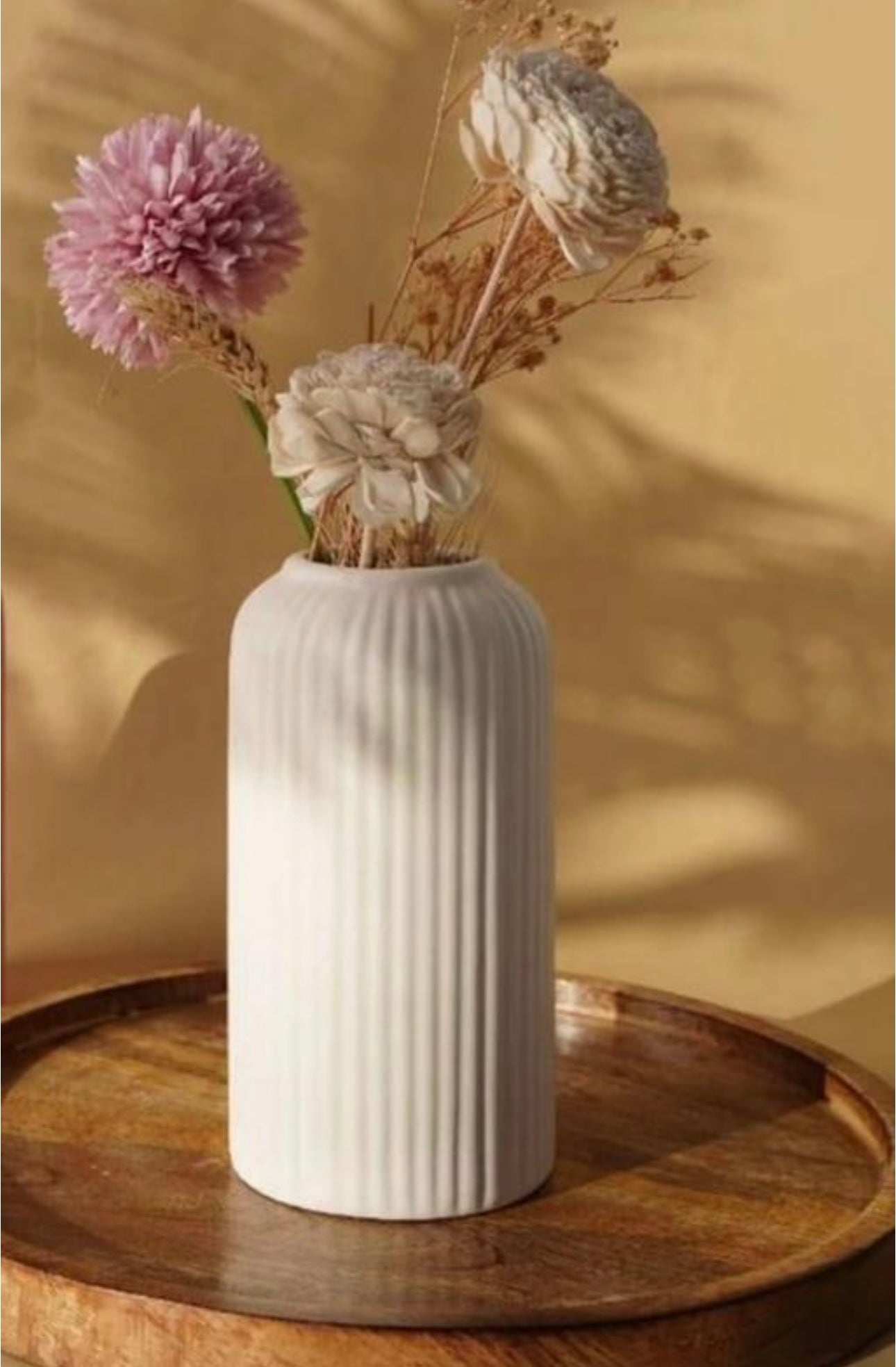 Ribbed Decorative Vase